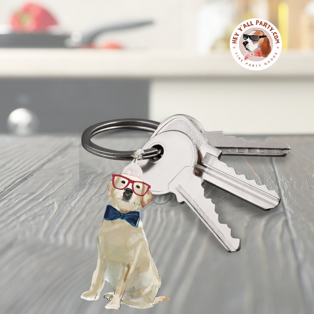 Limited-Edition Lab Dog Acrylic Keychain
