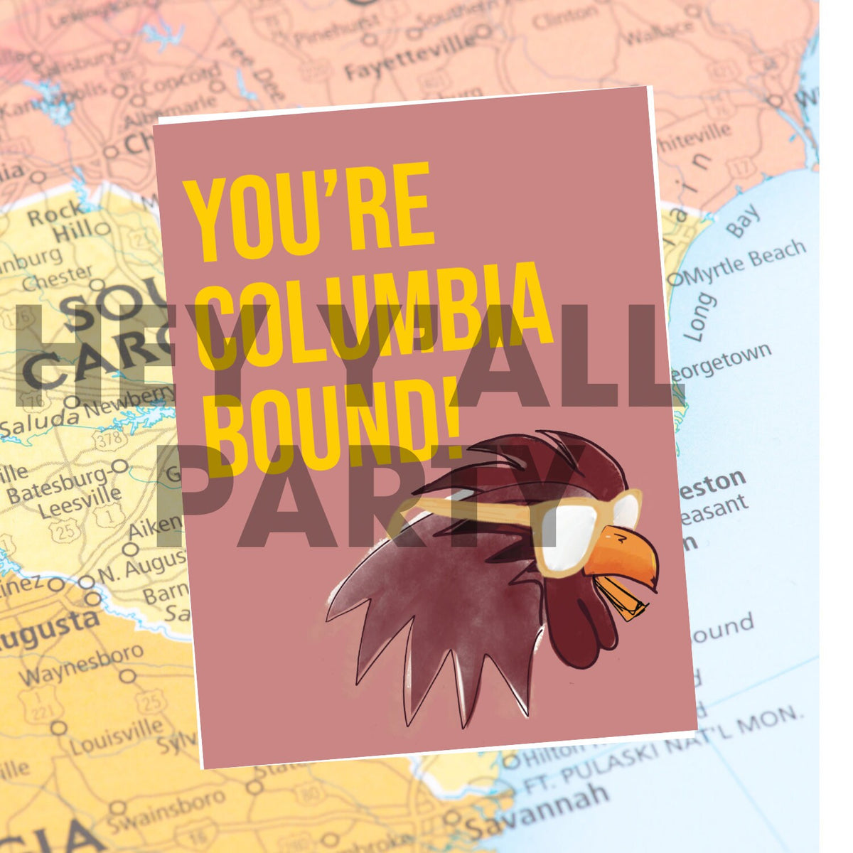 Congrats You're South Carolina Bound Greeting Card