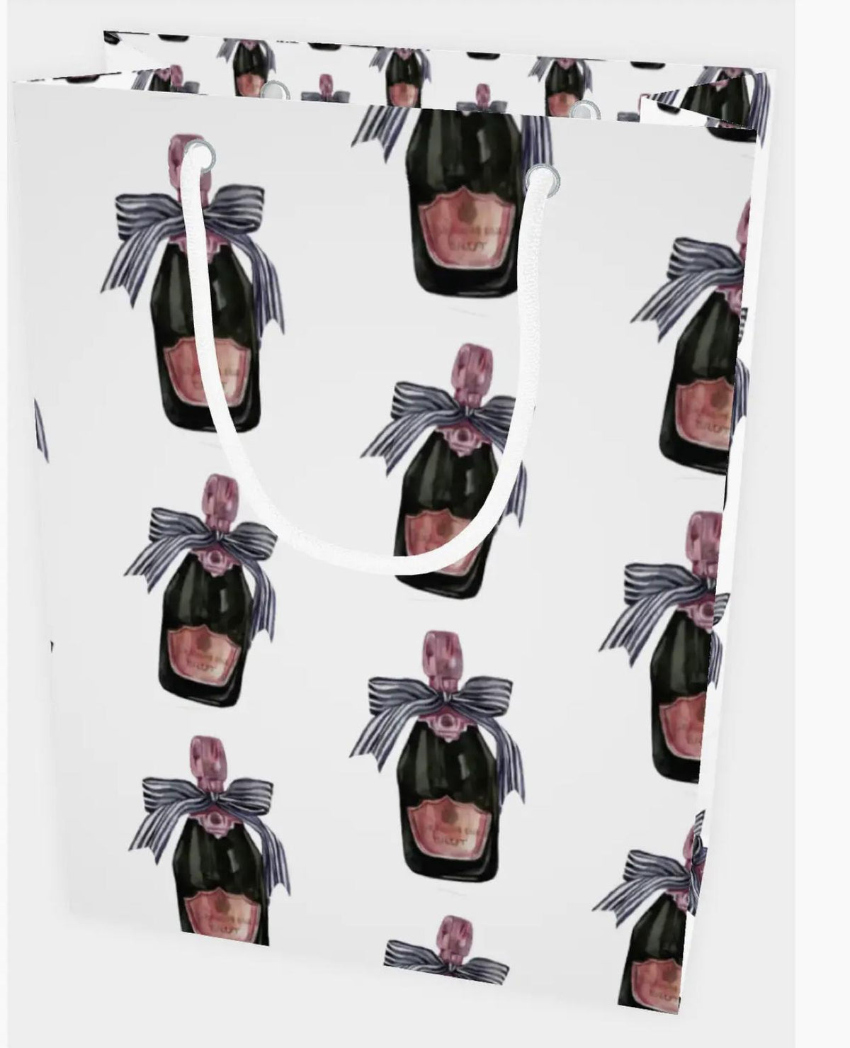 Champagne Bottle Gift Bag for Weddings, Bridal Showers, Celebrations