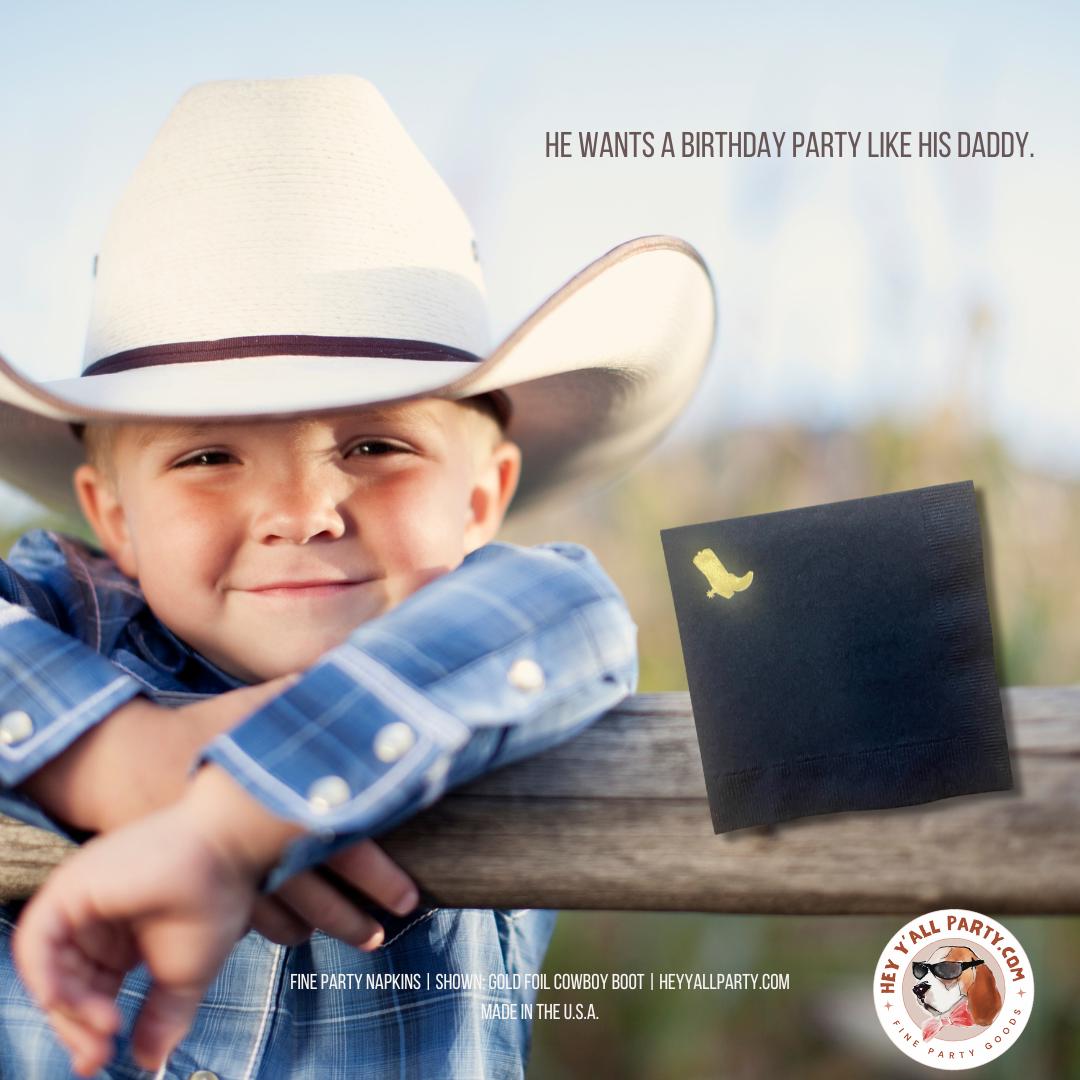 Cowboy Cowgirl Boot Napkins