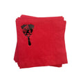 Red and Black Bulldog Napkins
