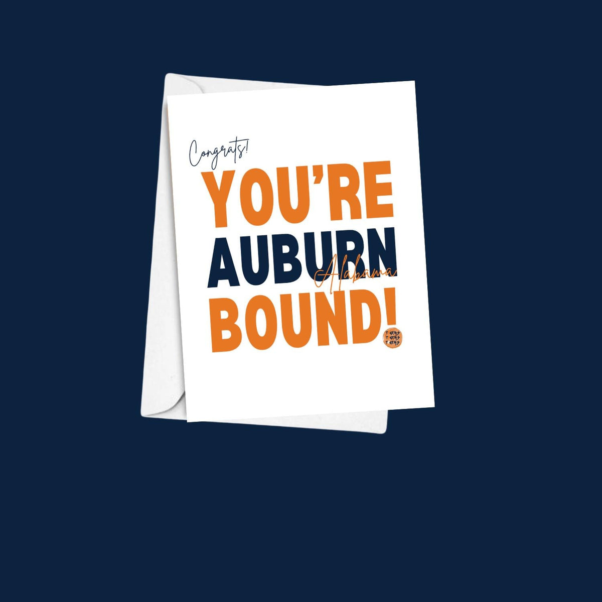Greeting card for Auburn Bound College Students