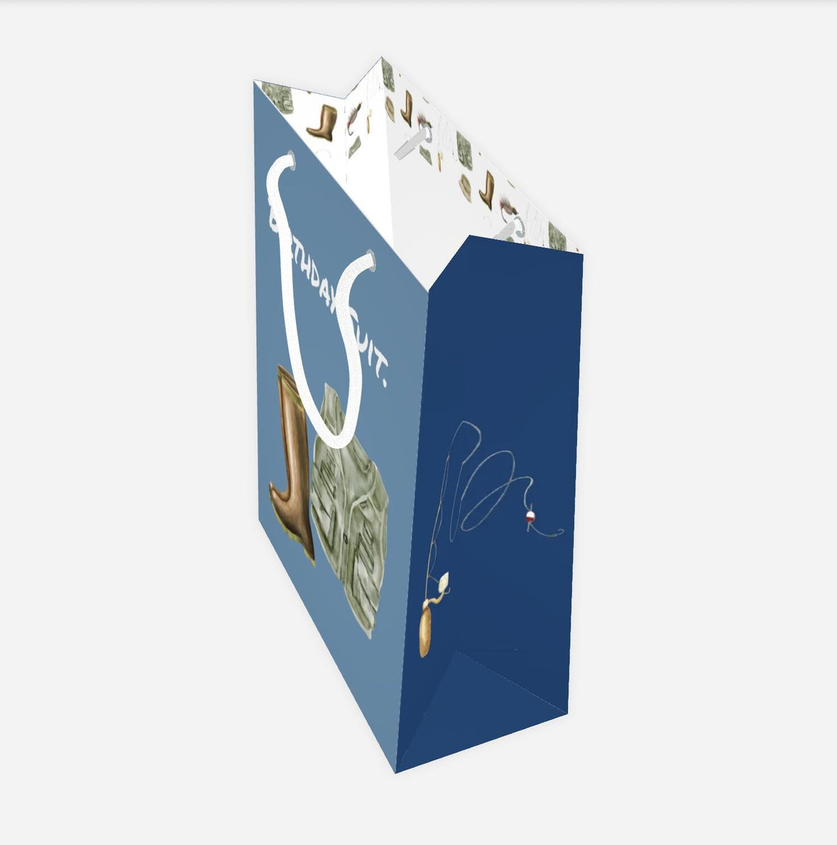 Fishing Enthusiast Birthday Gift Bag for Men